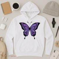 Vibrant Purple Butterfly Hoodie thumb 3