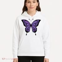 Vibrant Purple Butterfly Hoodie thumb 5