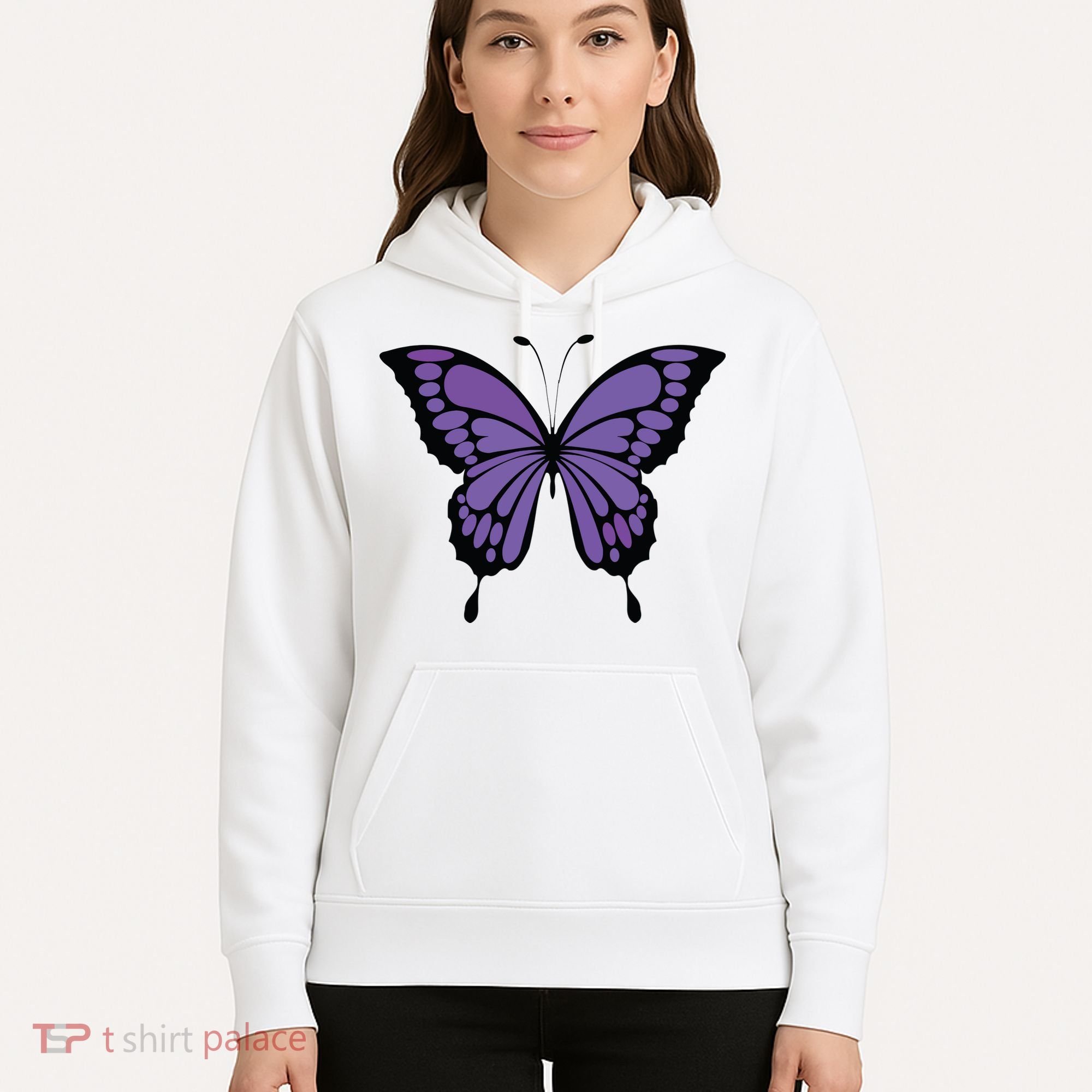 Vibrant Purple Butterfly Hoodie
