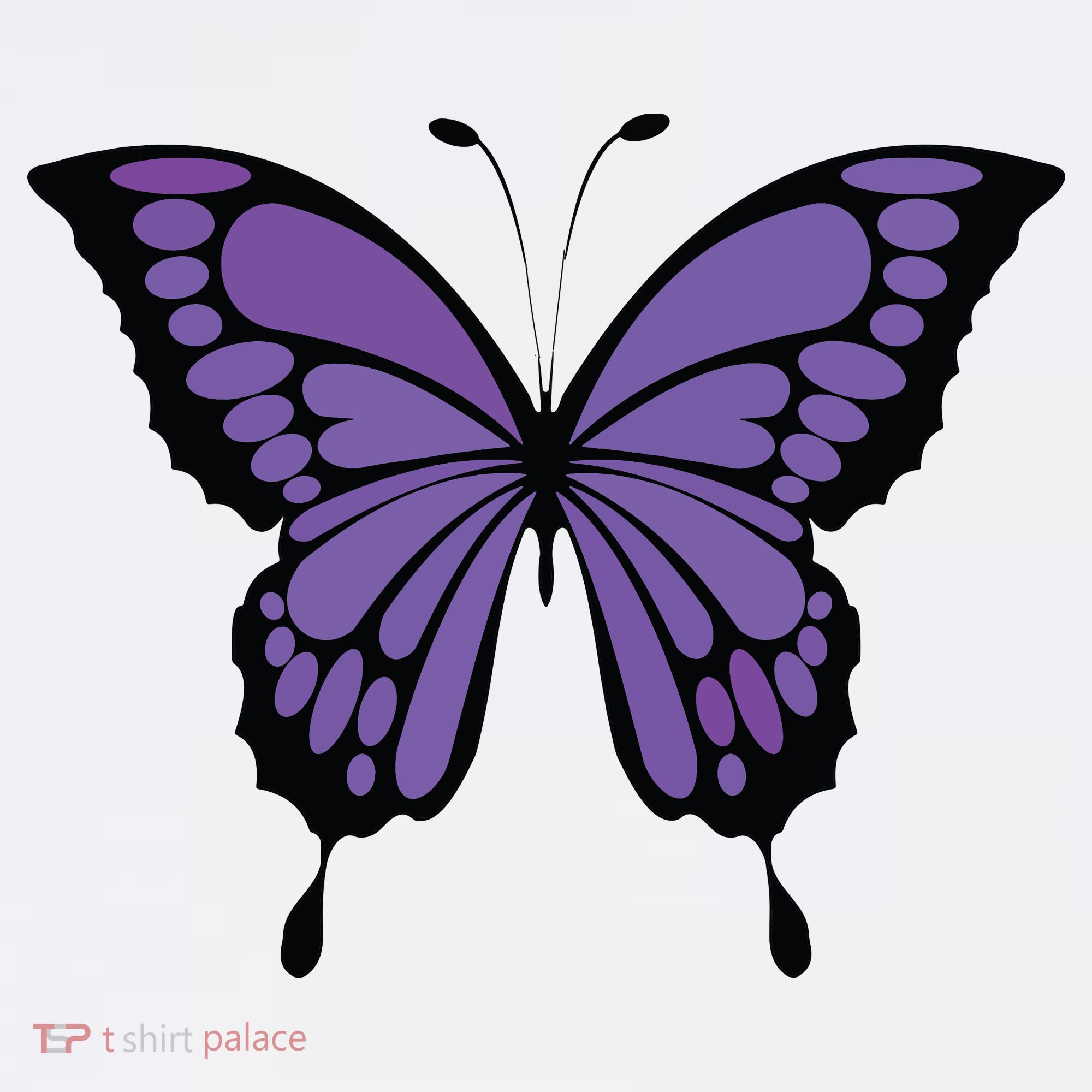 Vibrant Purple Butterfly Long Sleeve Shirt