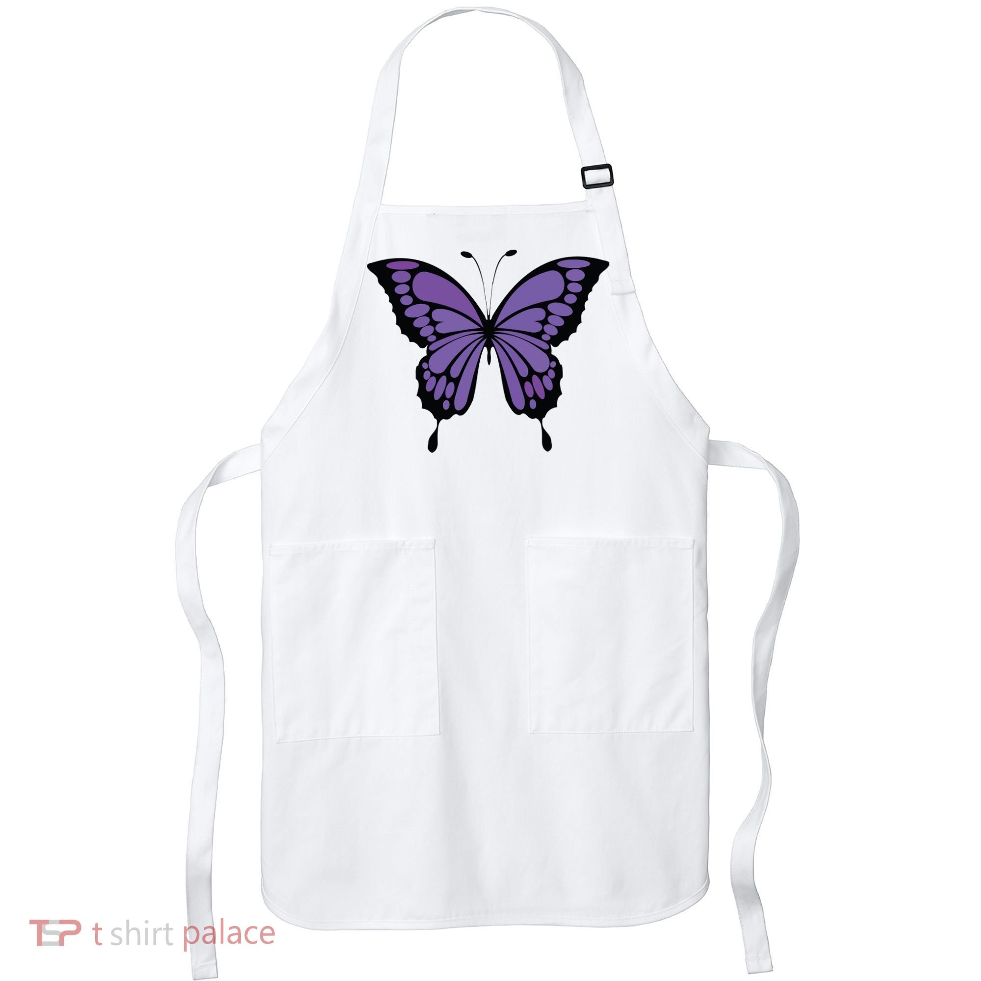 Vibrant Purple Butterfly Apron