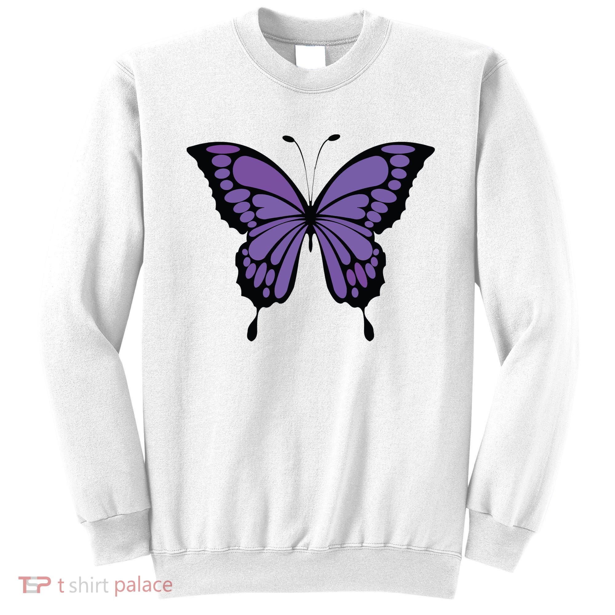 Vibrant Purple Butterfly Sweatshirt