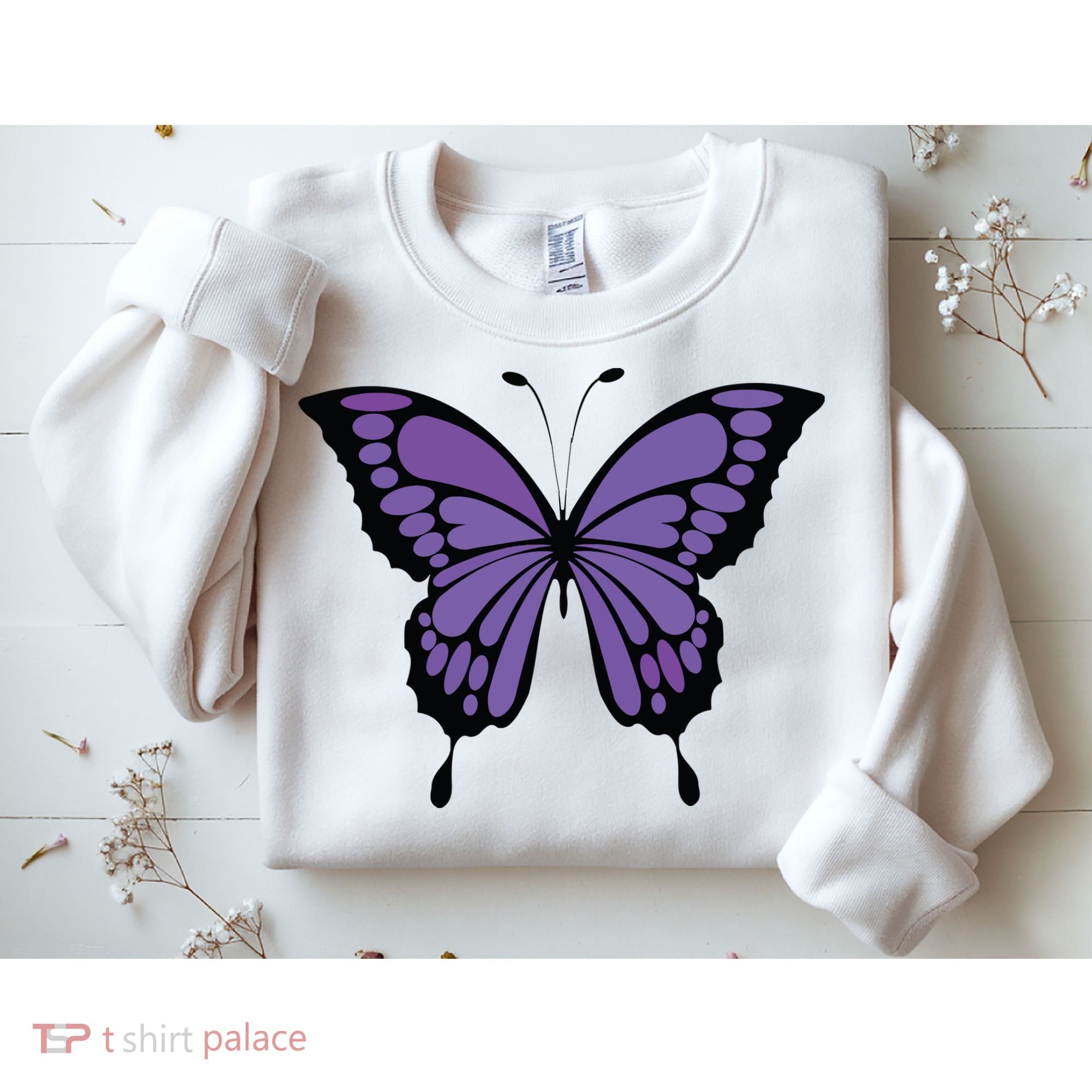 Vibrant Purple Butterfly Sweatshirt