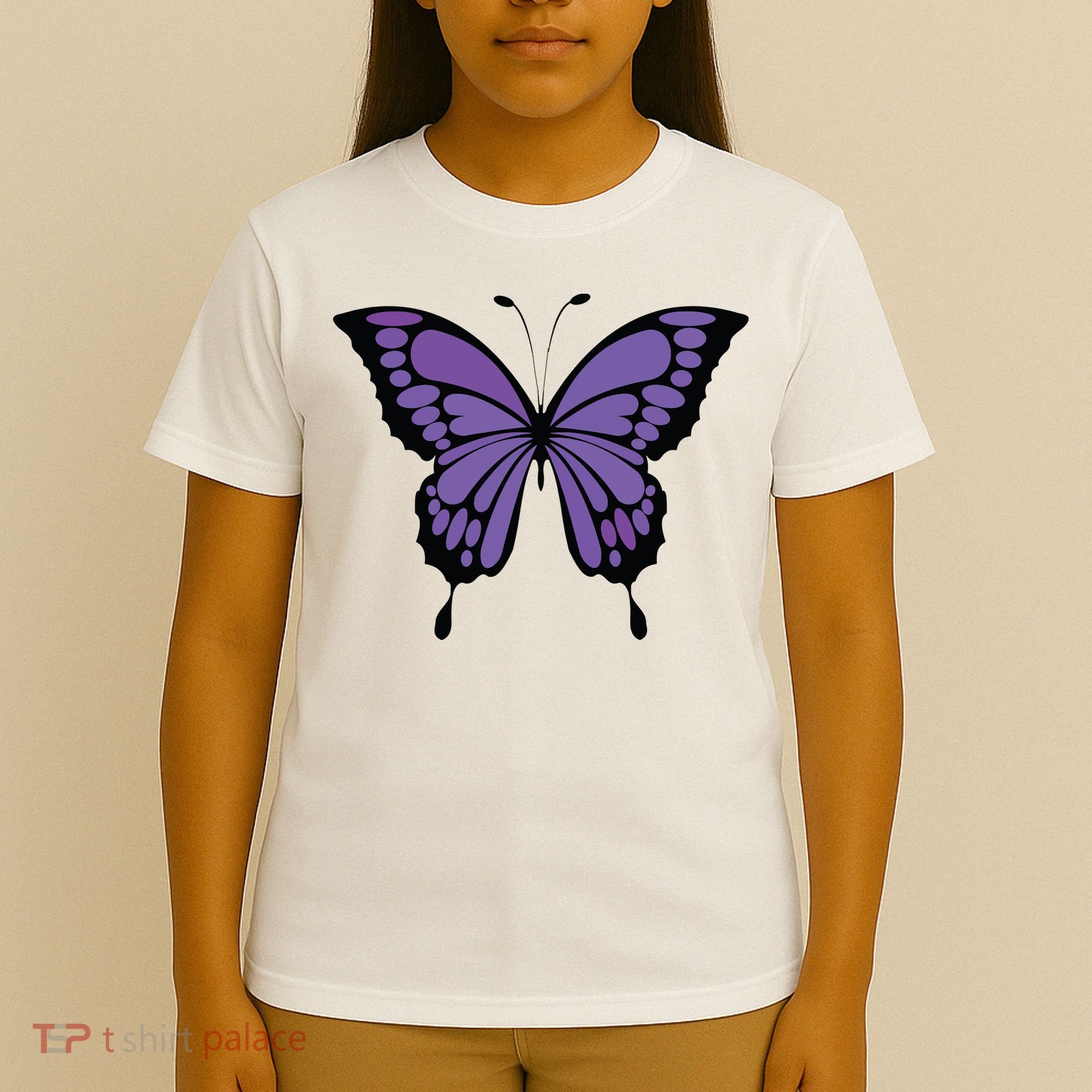 Vibrant Purple Butterfly T-Shirt