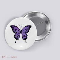 Vibrant Purple Butterfly Button thumb 0