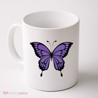 Vibrant Purple Butterfly Coffee Mug