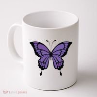 Vibrant Purple Butterfly Coffee Mug thumb 0