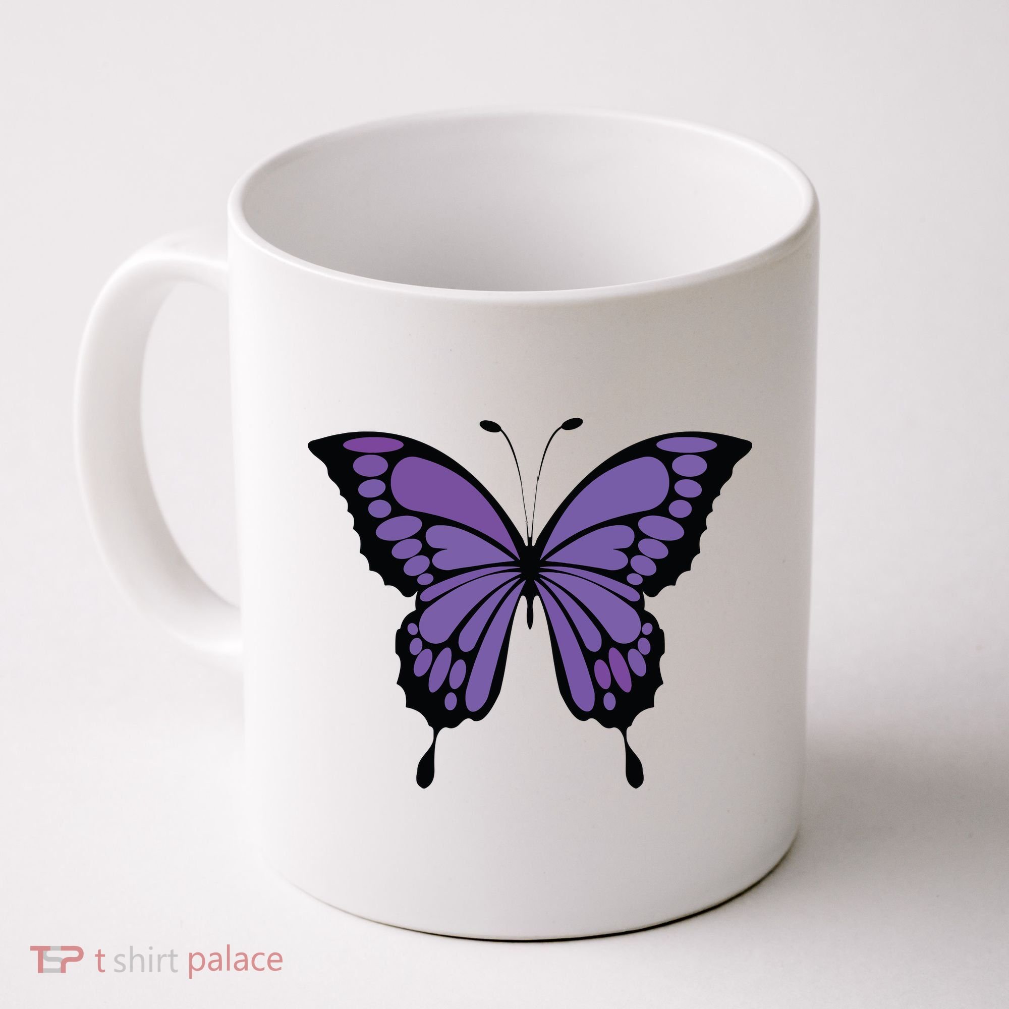 Vibrant Purple Butterfly Coffee Mug