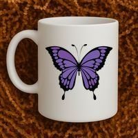 Vibrant Purple Butterfly Coffee Mug thumb 2