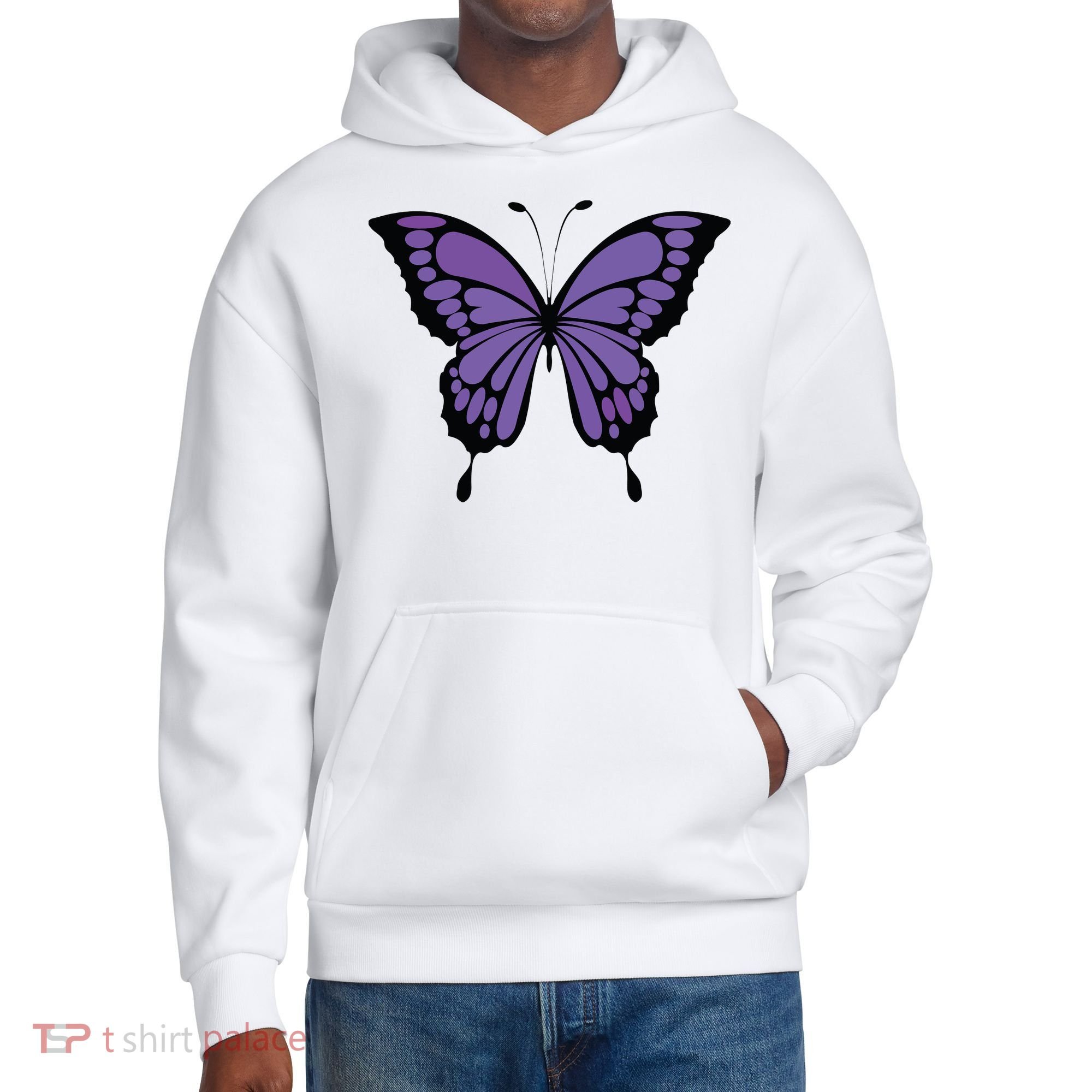 Vibrant Purple Butterfly District V.I.T. Heavyweight Hoodie
