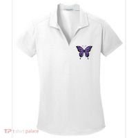 Vibrant Purple Butterfly Women's Dry Zone Grid Polo thumb 0