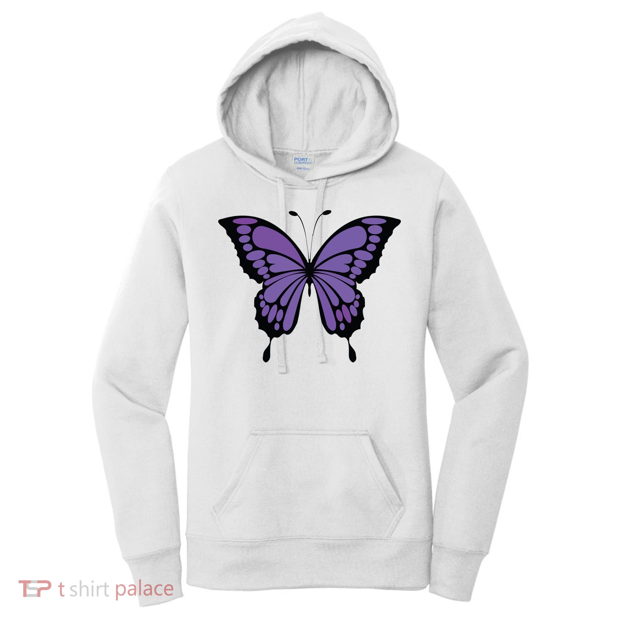 Vibrant Purple Butterfly Women's Hoodie