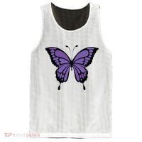 Vibrant Purple Butterfly Mesh Reversible Basketball Jersey Tank thumb 0
