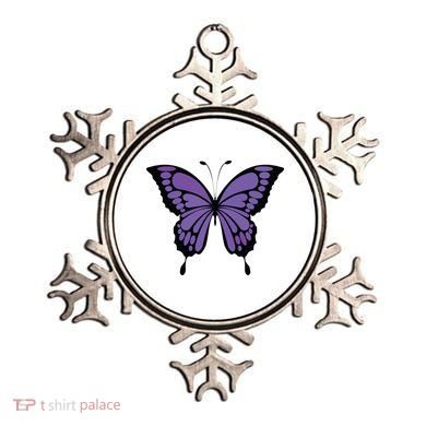 Vibrant Purple Butterfly Ornament
