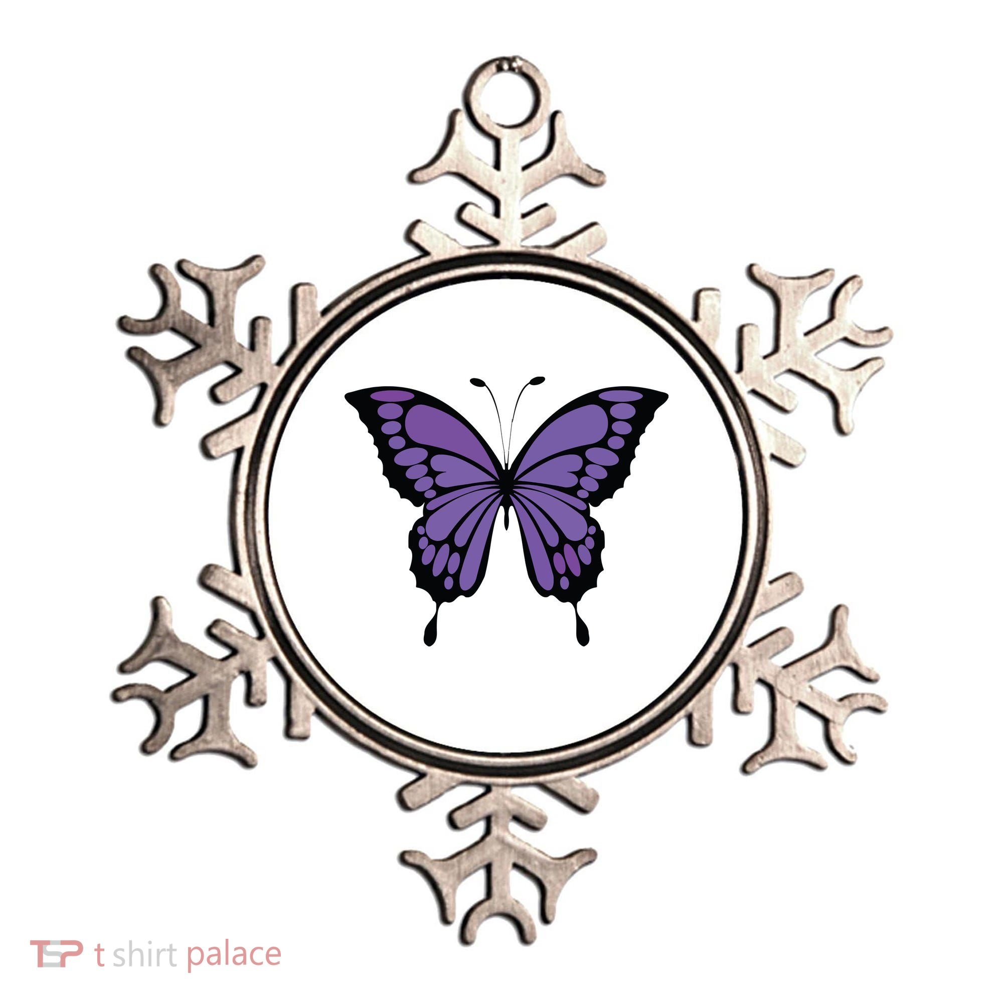 Vibrant Purple Butterfly Ornament