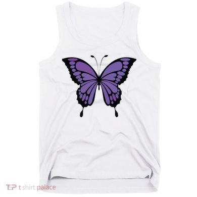 Vibrant Purple Butterfly Tank Top