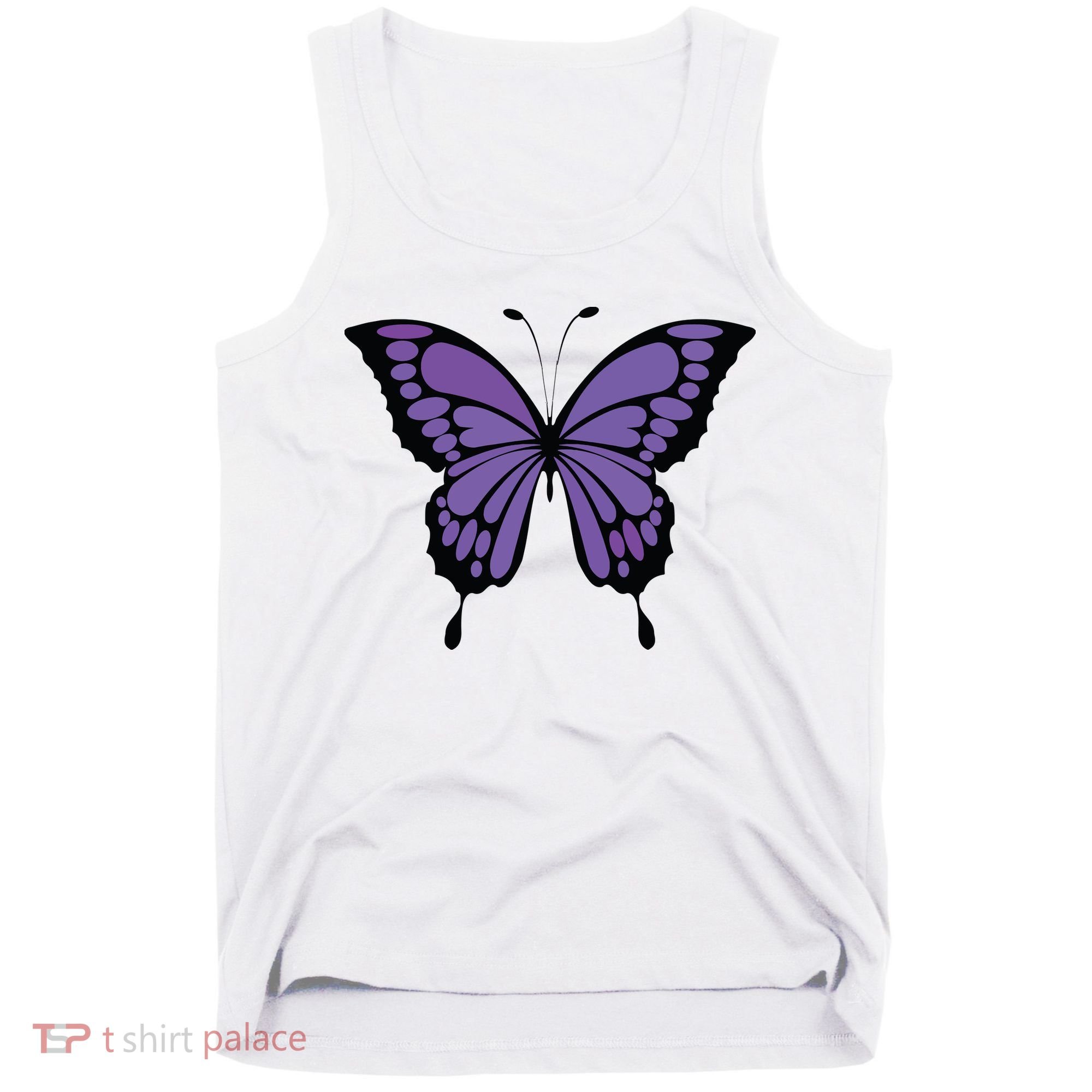 Vibrant Purple Butterfly Tank Top