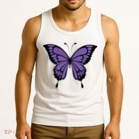 Vibrant Purple Butterfly Tank Top thumb 3