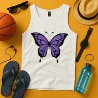 Vibrant Purple Butterfly Tank Top thumb 4