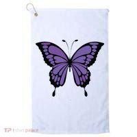 Vibrant Purple Butterfly Golf Towel thumb 0