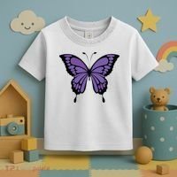 Vibrant Purple Butterfly Toddler T-Shirt thumb 3