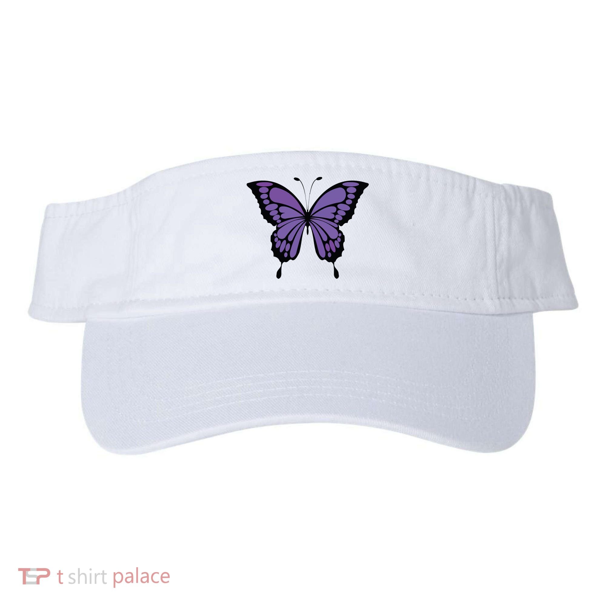 Vibrant Purple Butterfly Visor