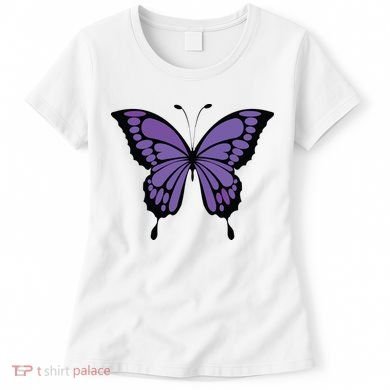 Vibrant Purple Butterfly Women's T-Shirt