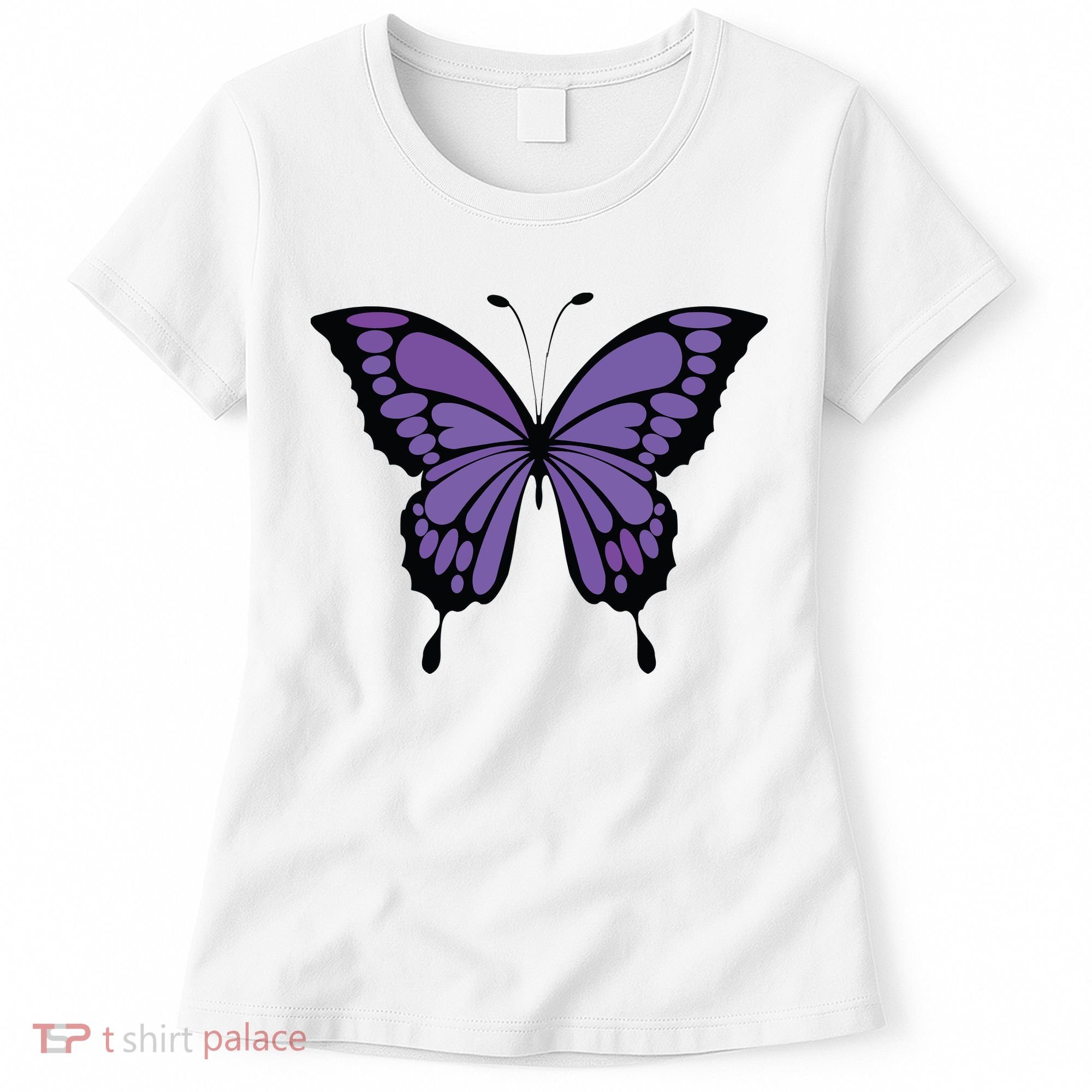Vibrant Purple Butterfly Women's T-Shirt
