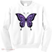 Vibrant Purple Butterfly Kids Sweatshirt thumb 0