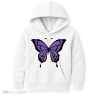 Vibrant Purple Butterfly Kids Hoodie thumb 0