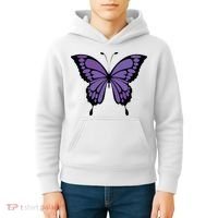 Vibrant Purple Butterfly Kids Hoodie thumb 4