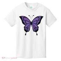 Vibrant Purple Butterfly Kids T-Shirt thumb 0