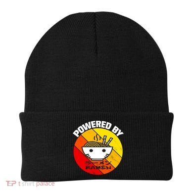 Vintage Powered By Ramen Gift Ramen Noodle Soup Gift Beanie