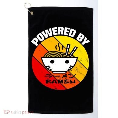 Vintage Powered By Ramen Gift Ramen Noodle Soup Gift Golf Towel