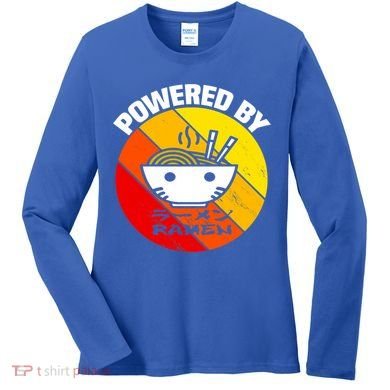 Vintage Powered By Ramen Gift Ramen Noodle Soup Gift Women's Long Sleeve Shirt