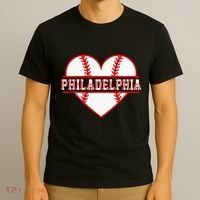 Vintage Philadelphia Baseball Skyline T-Shirt thumb 3