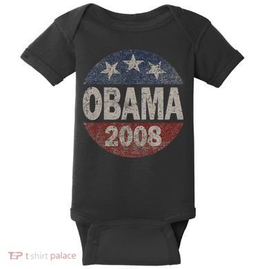 Vintage President Barack Obama 2008 Campaign Baby Bodysuit