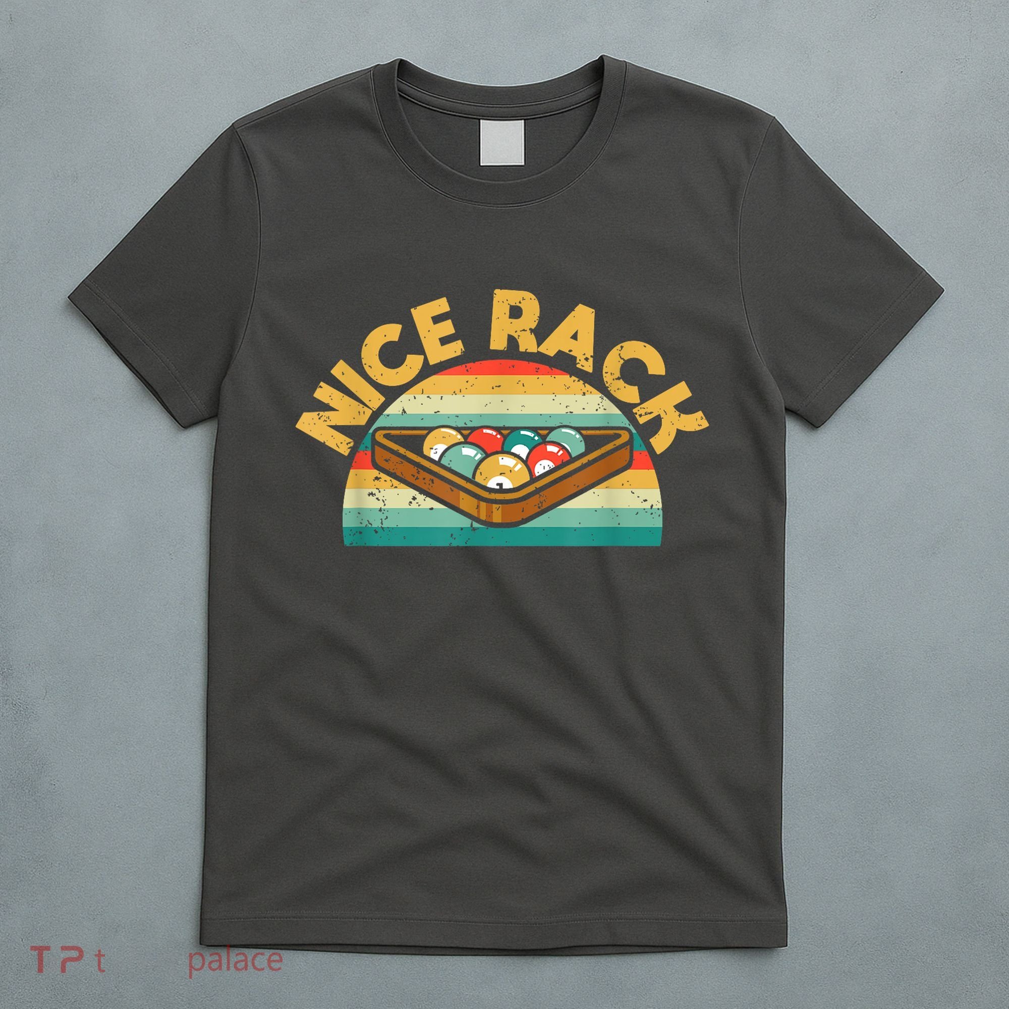 Vintage Pool Balls Billiard Nice Rack Funny Billiards Player Gift T-Shirt