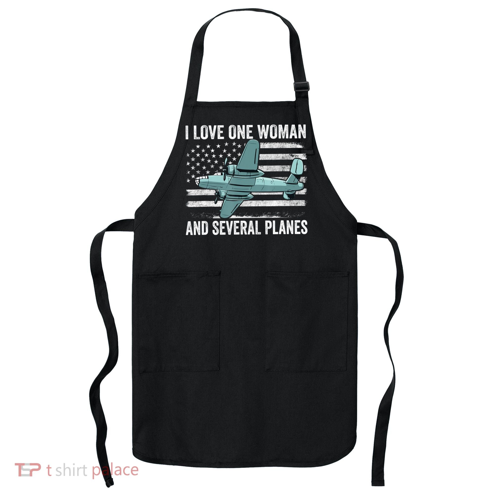 Veteran Pilot B17 Heavy Bomber WW2 Plane Aircraft USA Flag Apron