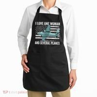 Veteran Pilot B17 Heavy Bomber WW2 Plane Aircraft USA Flag Apron thumb 2