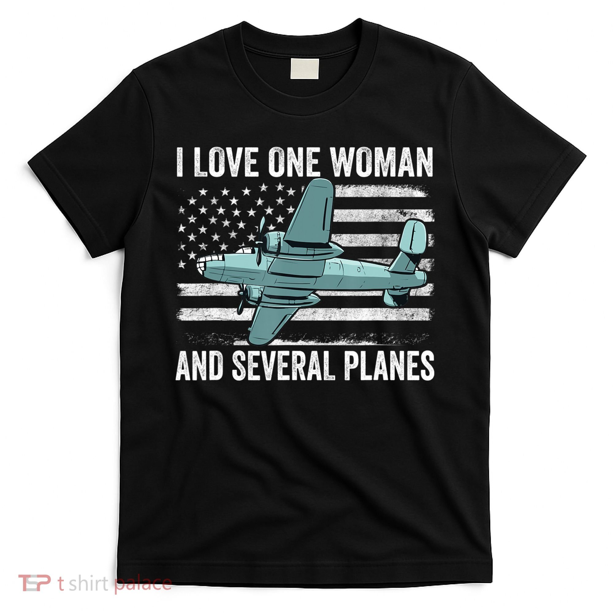 Veteran Pilot B17 Heavy Bomber WW2 Plane Aircraft USA Flag T-Shirt