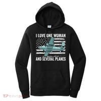 Veteran Pilot B17 Heavy Bomber WW2 Plane Aircraft USA Flag Women's Hoodie thumb 0