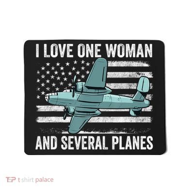 Veteran Pilot B17 Heavy Bomber WW2 Plane Aircraft USA Flag Mousepad