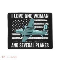 Veteran Pilot B17 Heavy Bomber WW2 Plane Aircraft USA Flag Mousepad thumb 0