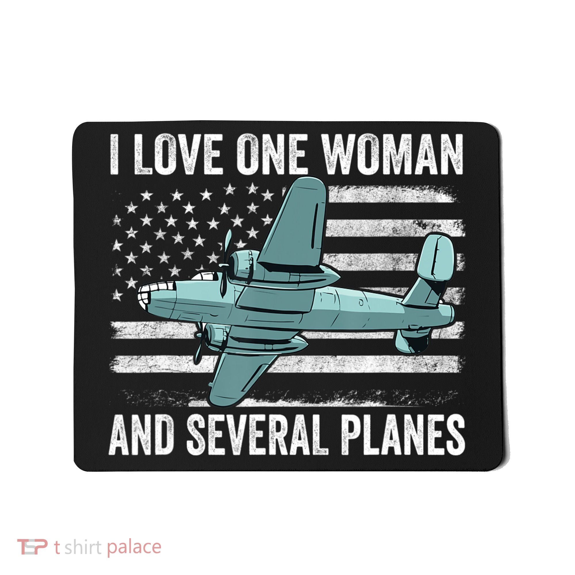 Veteran Pilot B17 Heavy Bomber WW2 Plane Aircraft USA Flag Mousepad