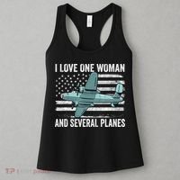 Veteran Pilot B17 Heavy Bomber WW2 Plane Aircraft USA Flag Women's Tank Top thumb 3