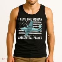 Veteran Pilot B17 Heavy Bomber WW2 Plane Aircraft USA Flag Tank Top thumb 3