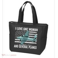 Veteran Pilot B17 Heavy Bomber WW2 Plane Aircraft USA Flag Tote Bag thumb 3