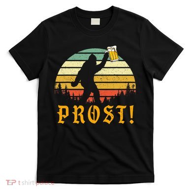 Vintage PROST Bigfoot Drinking Beer German Oktoberfest T-Shirt