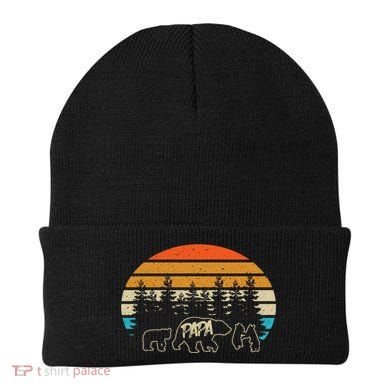 Vintage Papa Bear With Three Cute Bear Cubs Gift Beanie